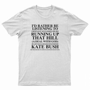 NWT Kate Bush 'Running Up That Hill' Cotton Tee Size M (Fits S/M)